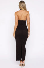 Destiny Lace Maxi Dress Chocolate
