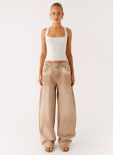Khalil Baggy Jeans - Tan