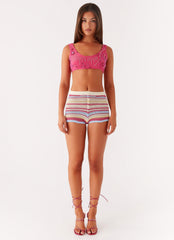Mercer Sequin Bralette - Fuchsia