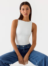 Vincenza Bodysuit - White