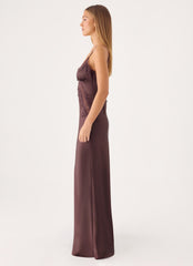 Winona Night Slip Dress - Chocolate