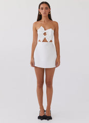 Girl Crush Bow Mini Dress - White