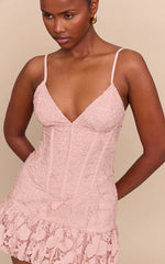 Butter Yellow Floral Cup Detail Extreme Puffball Hem Dress