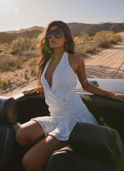 Jovanna Lace Mini Dress - White