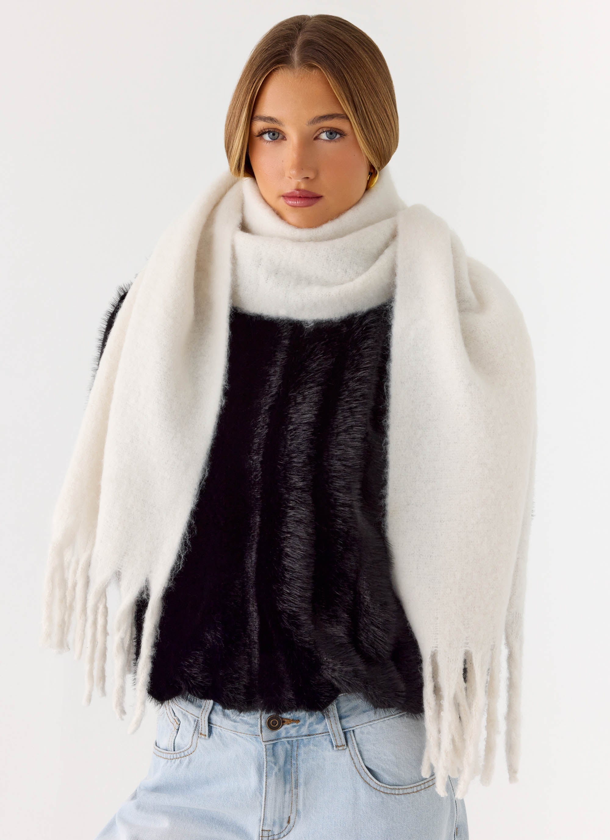 Cocoa Crush Scarf - Cream