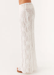 Effortlessly Low Rise Maxi Skirt - Ivory