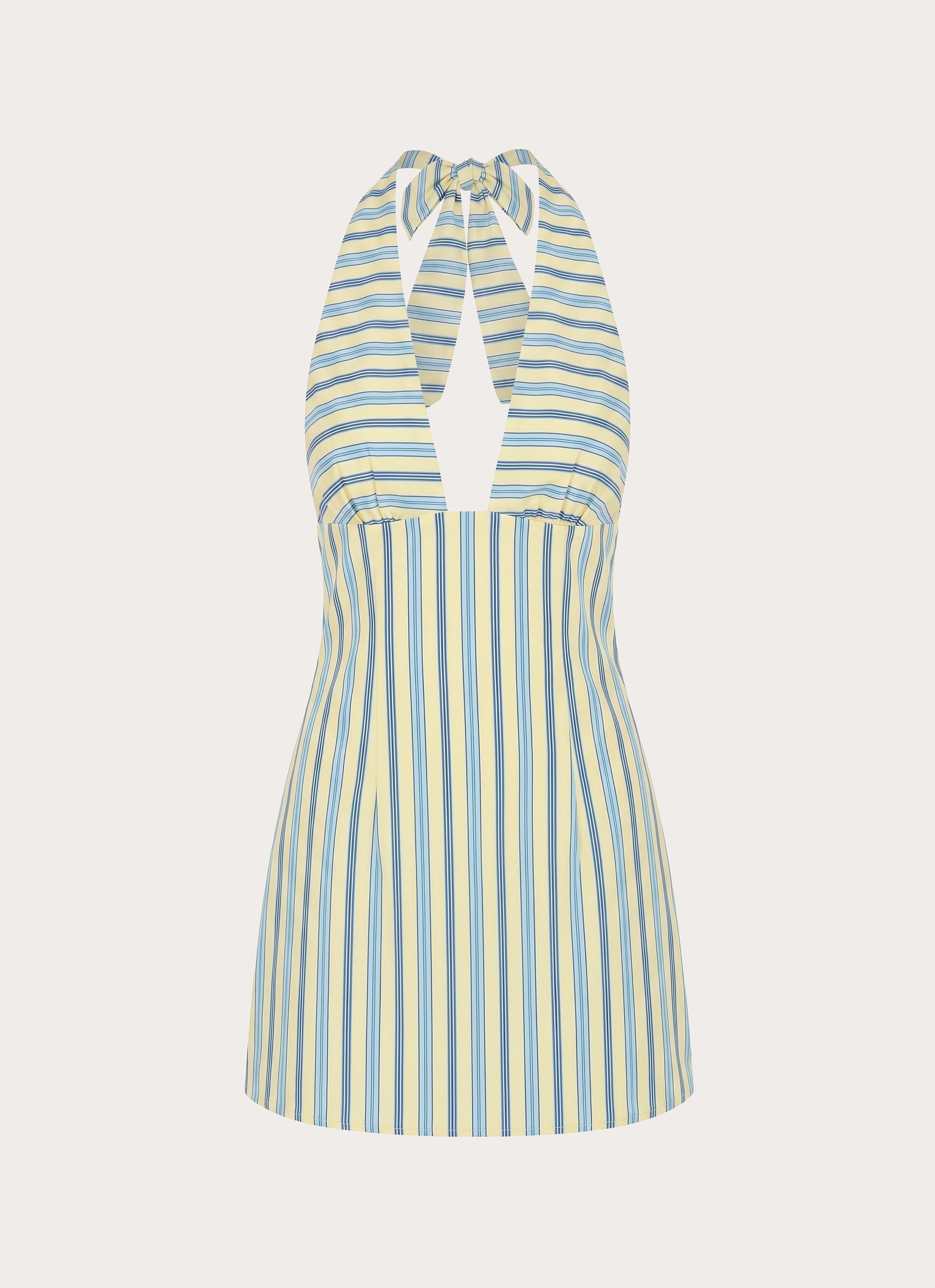 Feyric Mini Dress - Mint Banana Stripe