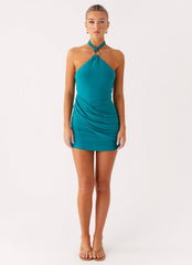 Henrietta Mini Dress - Turquoise