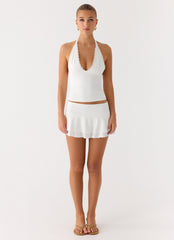 Illuminate Halter Top - White