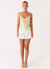 Kamilla Sequin Cami Top - Yellow