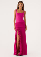 Satellite Maxi Dress - Deep Red