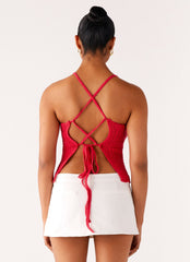 Tiare Crochet Top - Fuchsia