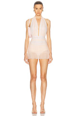 Ruffle Halter Mio Mini Dress